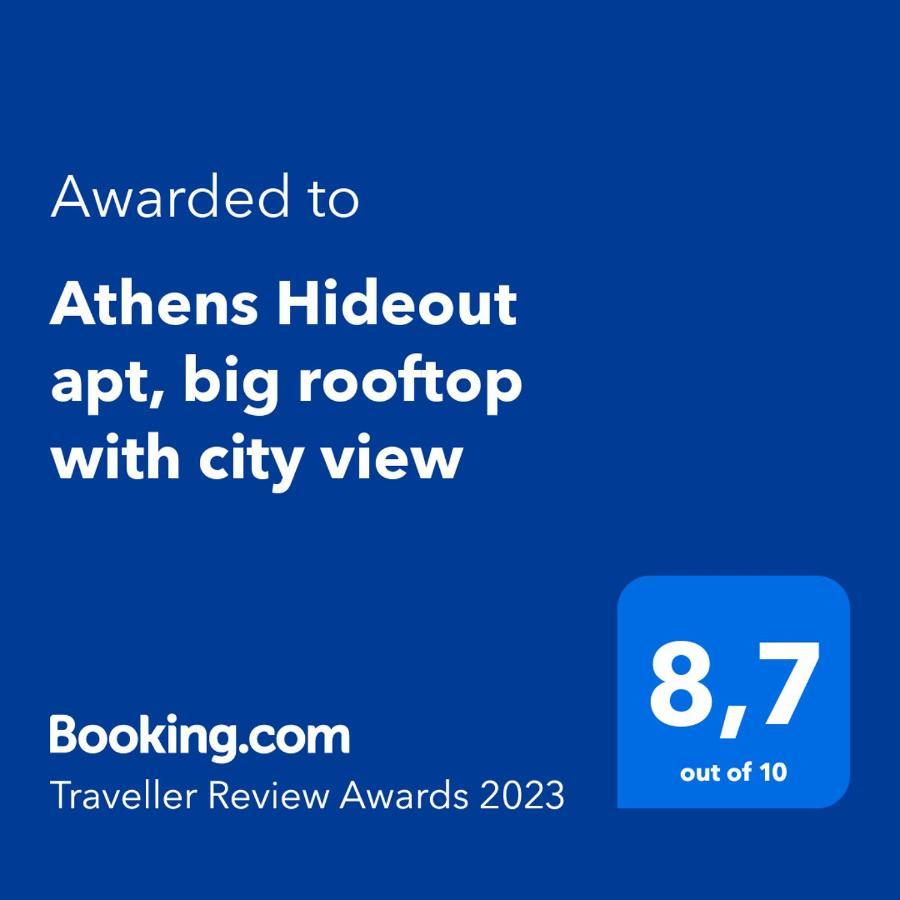 Athens Hideout Apt, Big Rooftop With City View Apartment Ngoại thất bức ảnh
